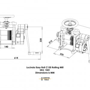 LAMINADOR DURSTON LUCINDA C130 15/1 CHAPA/HILO + RULETAS 1/2 CAÑA